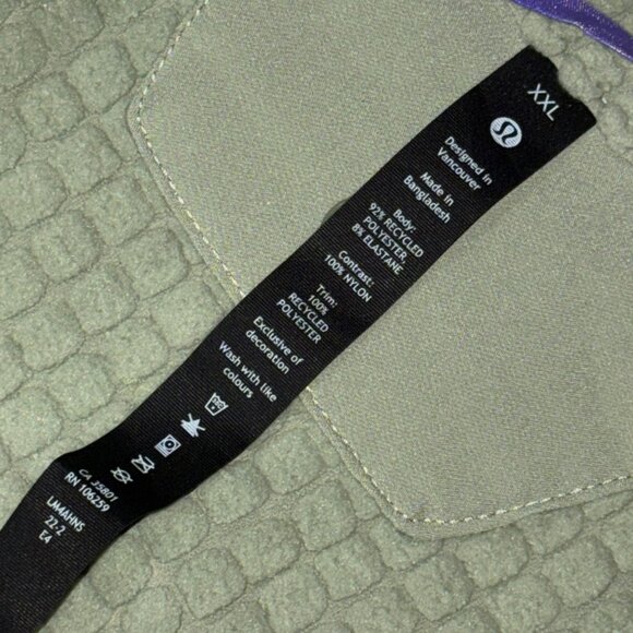 NWOT Lululemon Water-Repellent Fleece Hiking Vest Laurel Green Zip Pockets XXL - Picture 8 of 14